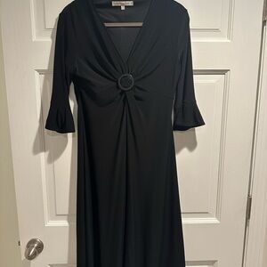 Evan Picone Black Long Sleeve Dress